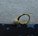 gold plate cluster ring 6 half